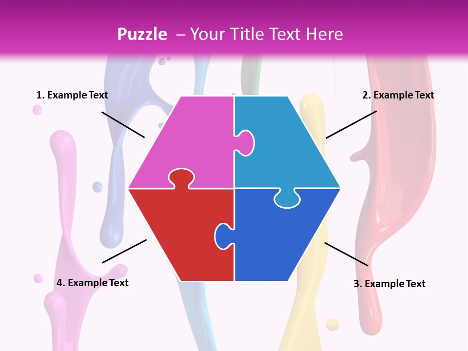 Magenta Colour Dip PowerPoint Template