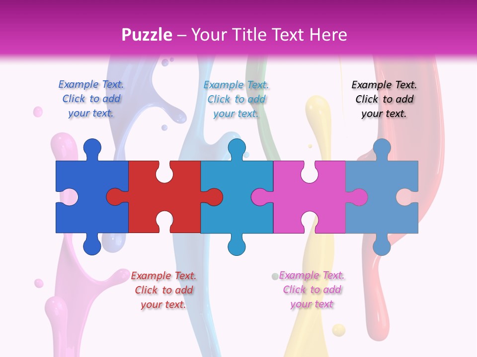 Magenta Colour Dip PowerPoint Template