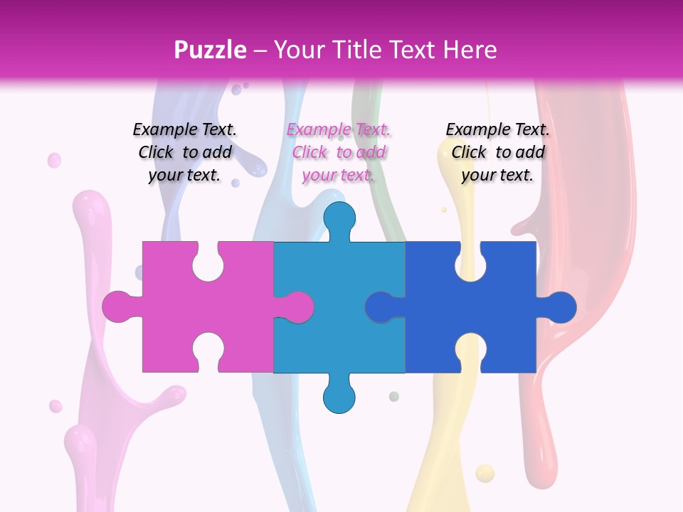 Magenta Colour Dip PowerPoint Template