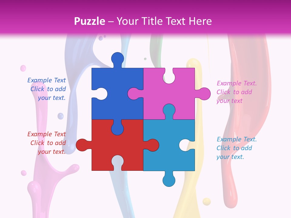 Magenta Colour Dip PowerPoint Template