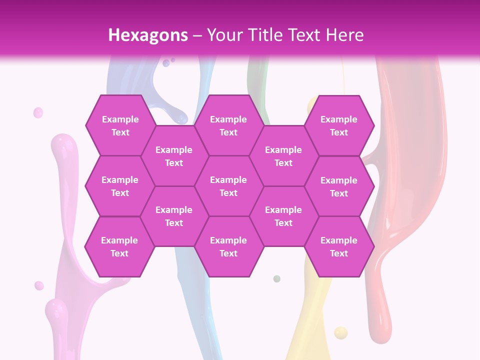 Magenta Colour Dip PowerPoint Template