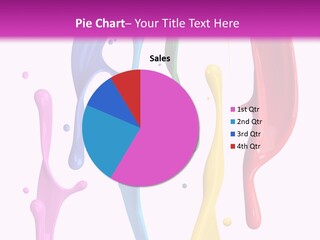 Magenta Colour Dip PowerPoint Template