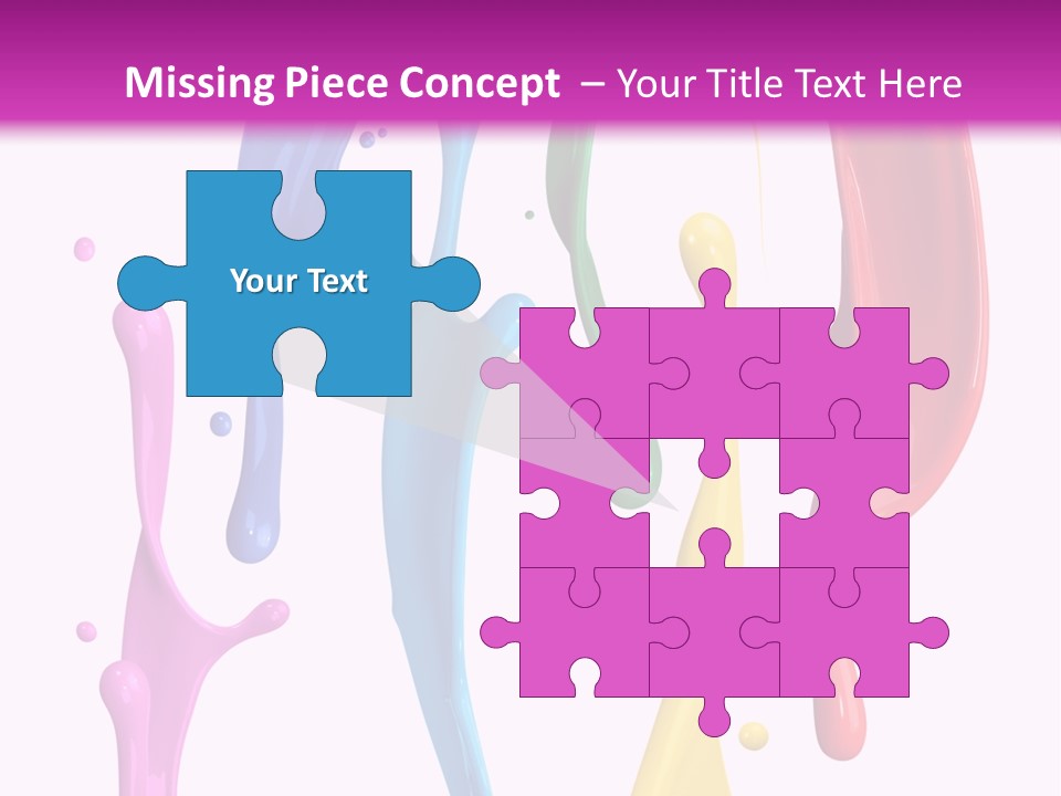 Magenta Colour Dip PowerPoint Template