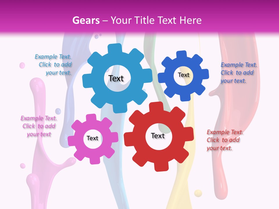 Magenta Colour Dip PowerPoint Template
