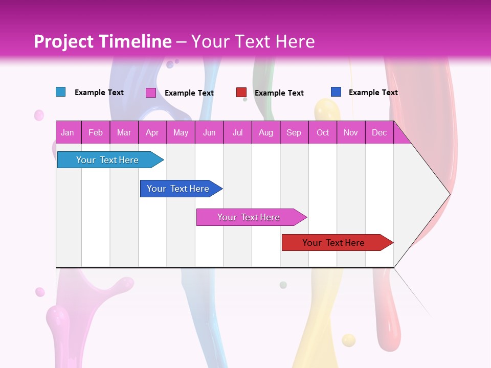Magenta Colour Dip PowerPoint Template