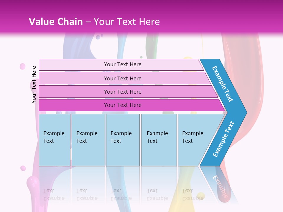 Magenta Colour Dip PowerPoint Template
