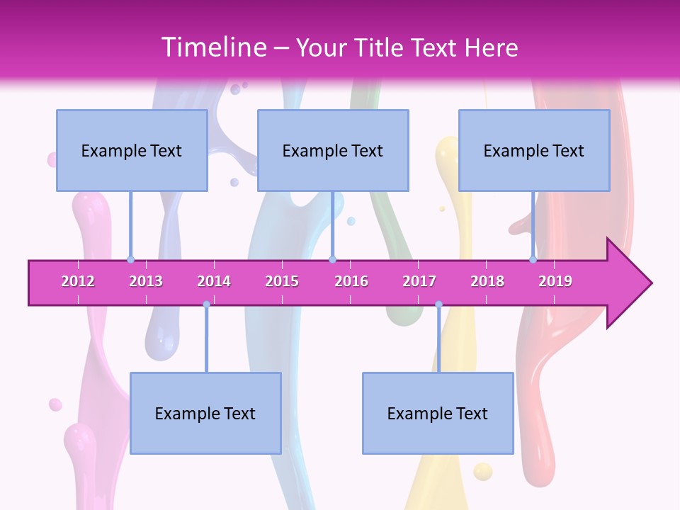 Magenta Colour Dip PowerPoint Template
