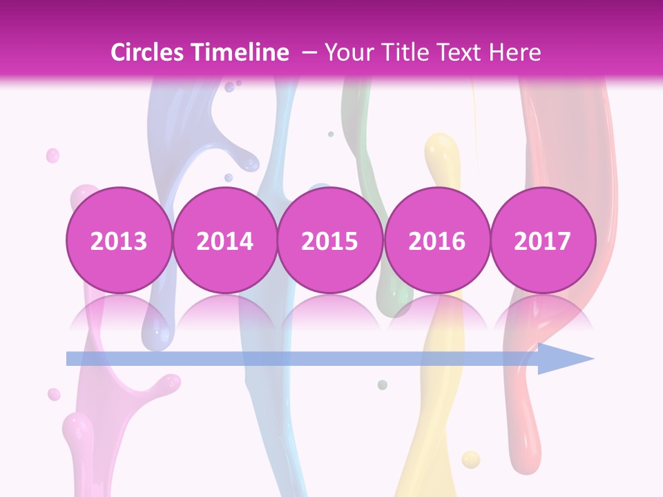 Magenta Colour Dip PowerPoint Template