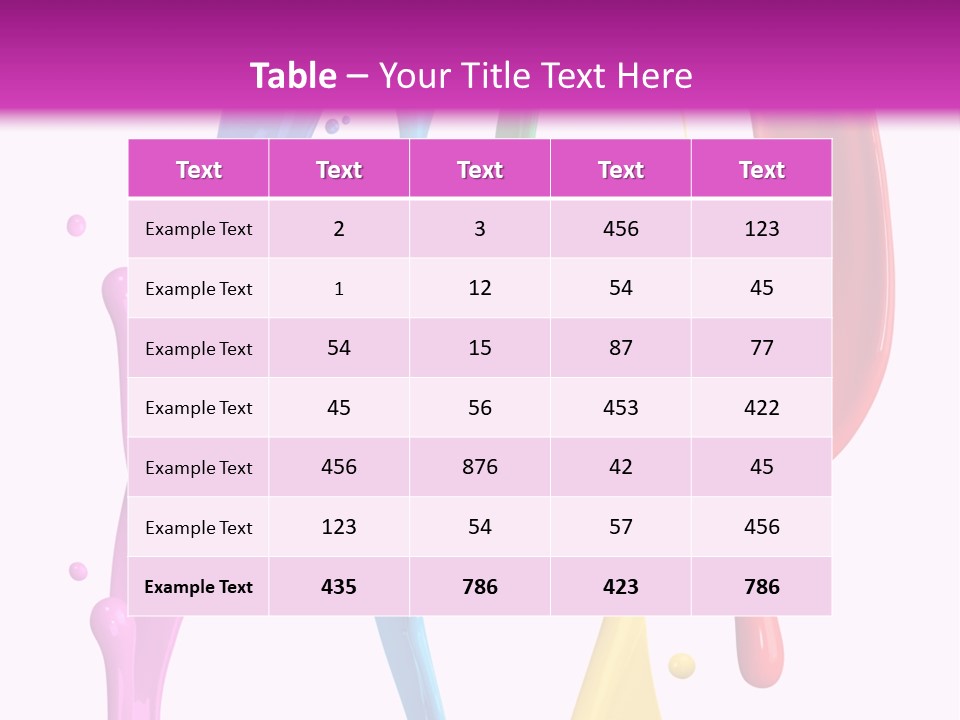 Magenta Colour Dip PowerPoint Template