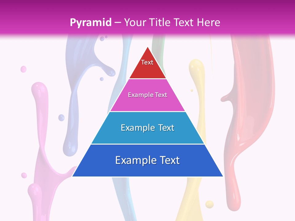 Magenta Colour Dip PowerPoint Template