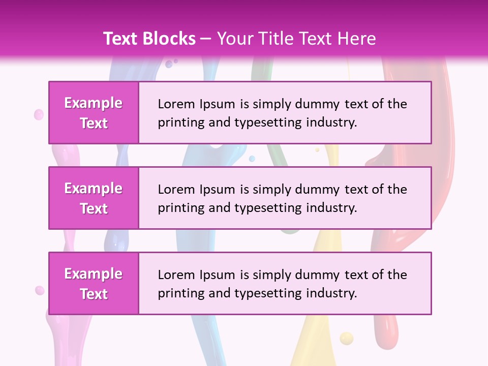 Magenta Colour Dip PowerPoint Template