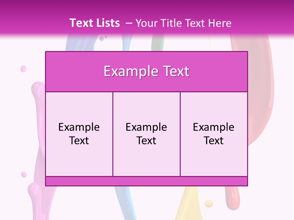 Magenta Colour Dip PowerPoint Template