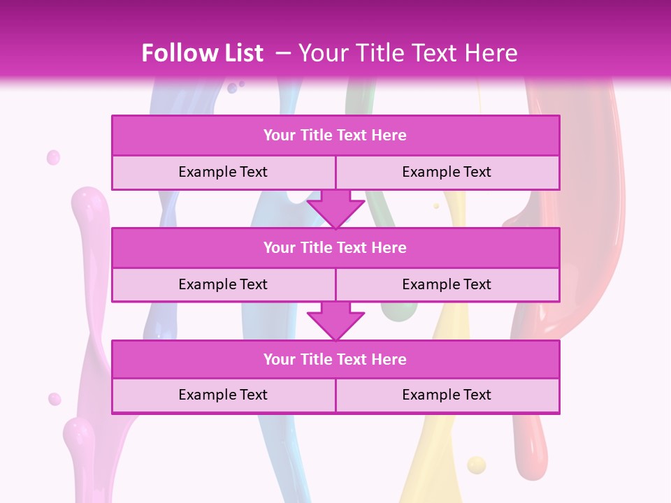Magenta Colour Dip PowerPoint Template