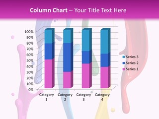 Magenta Colour Dip PowerPoint Template