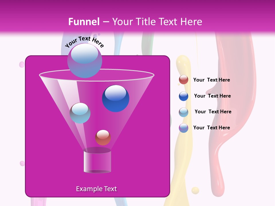 Magenta Colour Dip PowerPoint Template