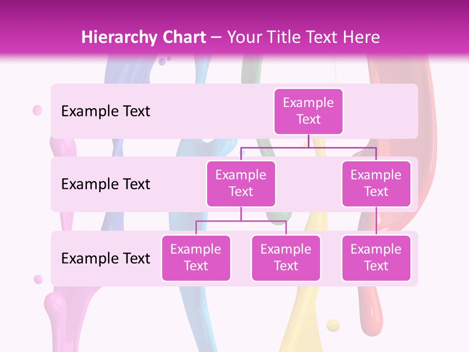 Magenta Colour Dip PowerPoint Template