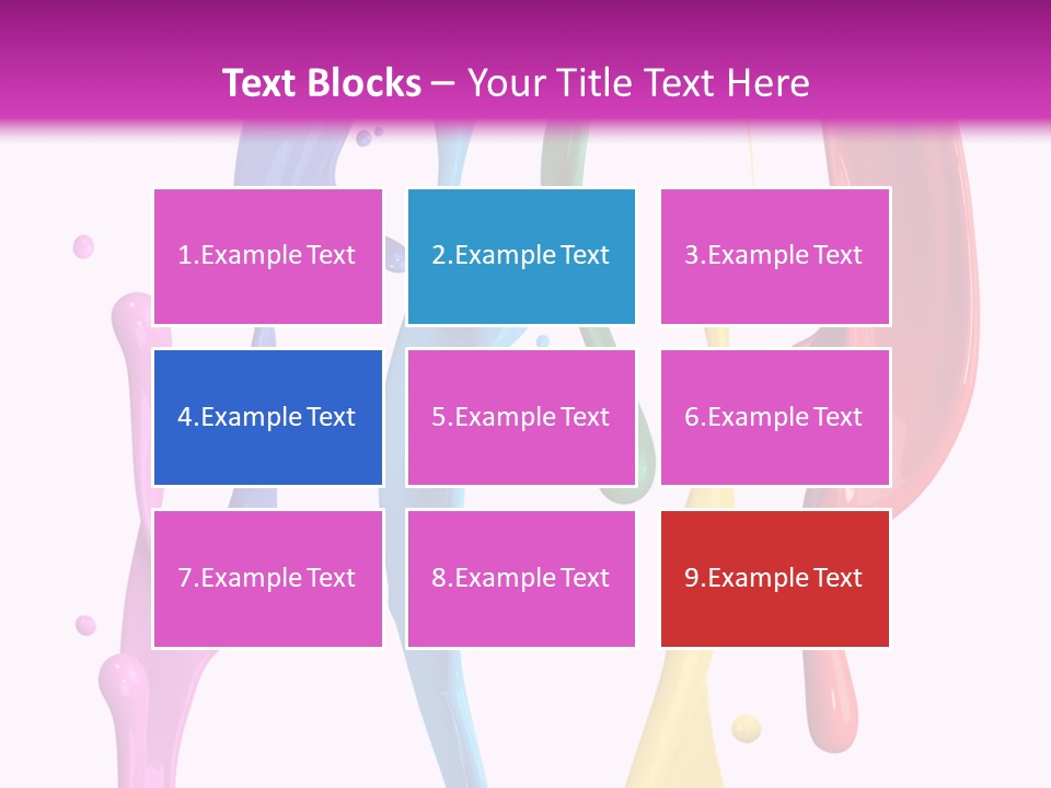 Magenta Colour Dip PowerPoint Template