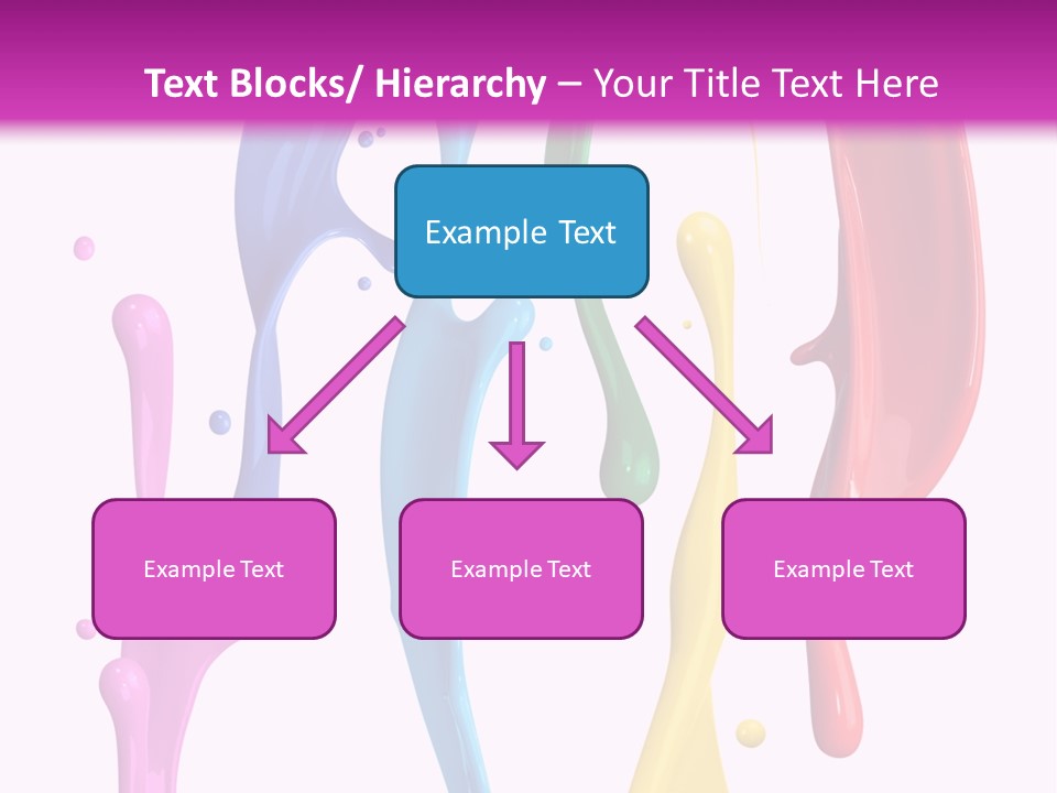 Magenta Colour Dip PowerPoint Template