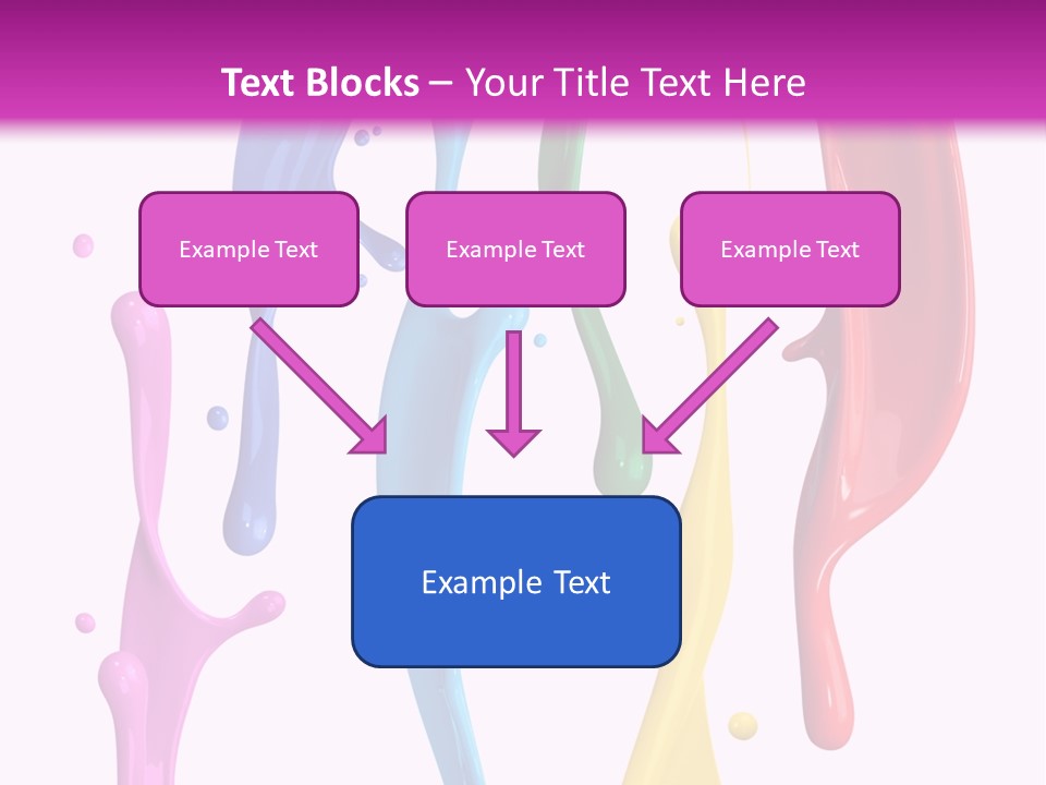 Magenta Colour Dip PowerPoint Template