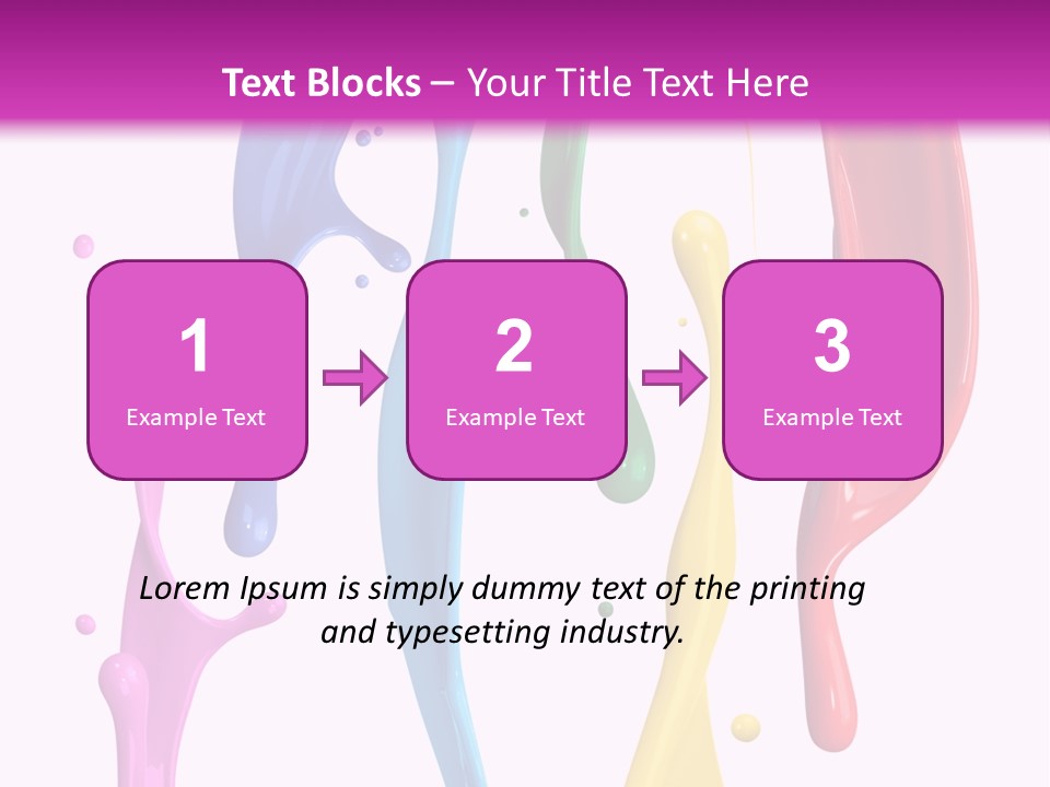 Magenta Colour Dip PowerPoint Template