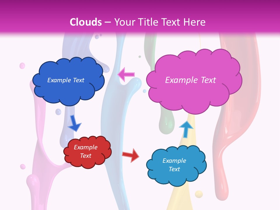 Magenta Colour Dip PowerPoint Template