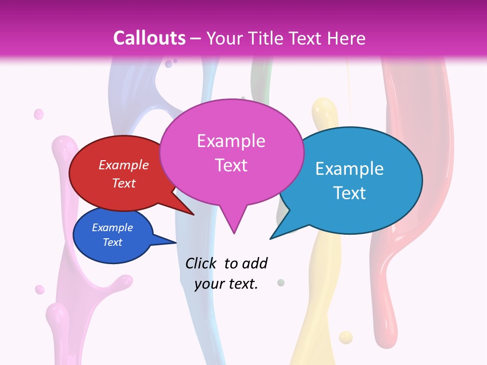 Magenta Colour Dip PowerPoint Template