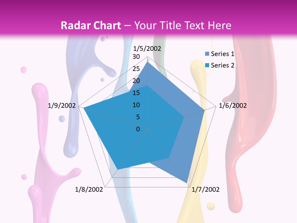 Magenta Colour Dip PowerPoint Template