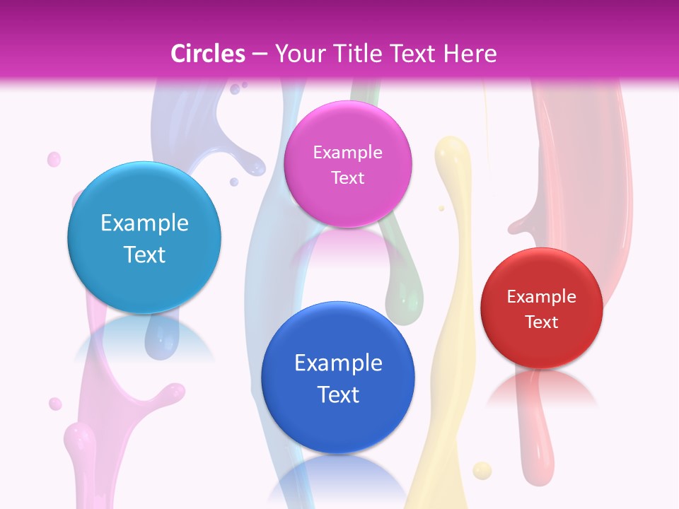 Magenta Colour Dip PowerPoint Template