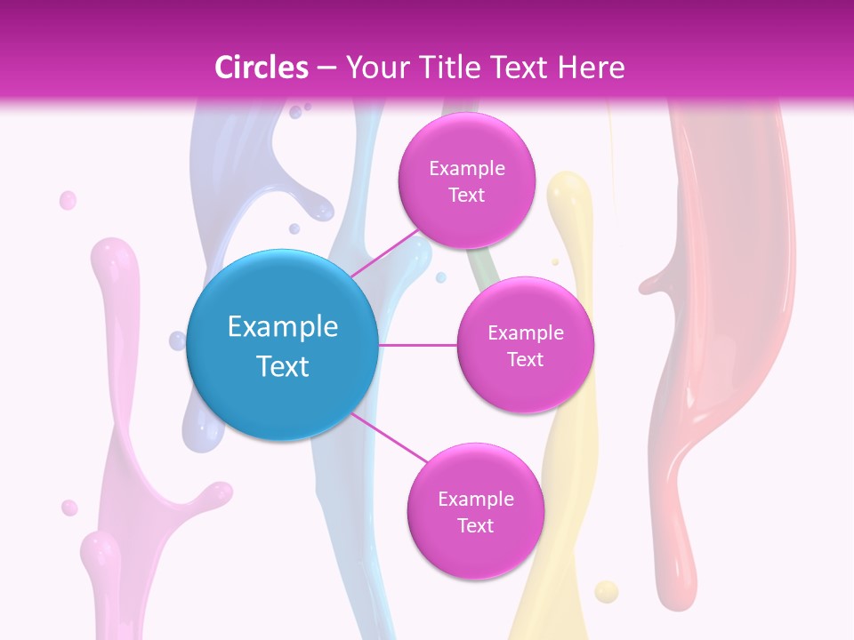 Magenta Colour Dip PowerPoint Template