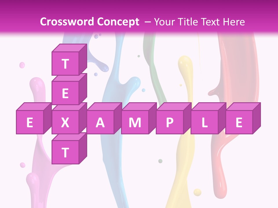 Magenta Colour Dip PowerPoint Template