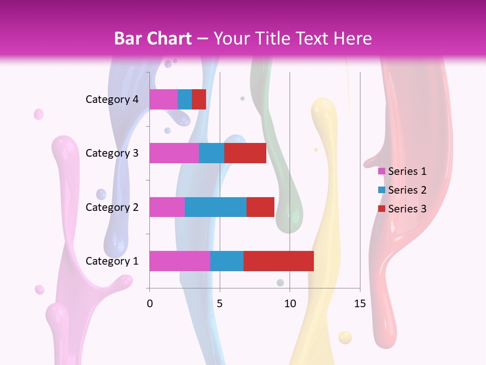 Magenta Colour Dip PowerPoint Template
