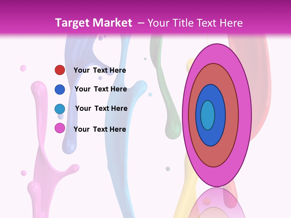 Magenta Colour Dip PowerPoint Template