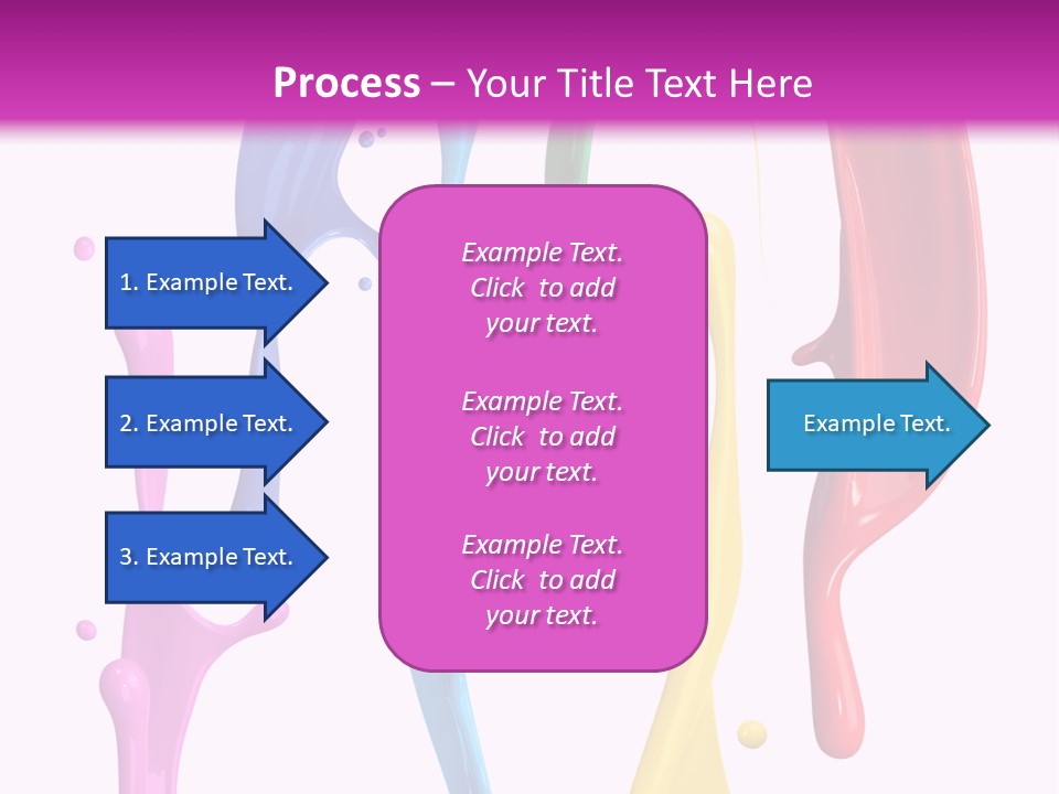 Magenta Colour Dip PowerPoint Template