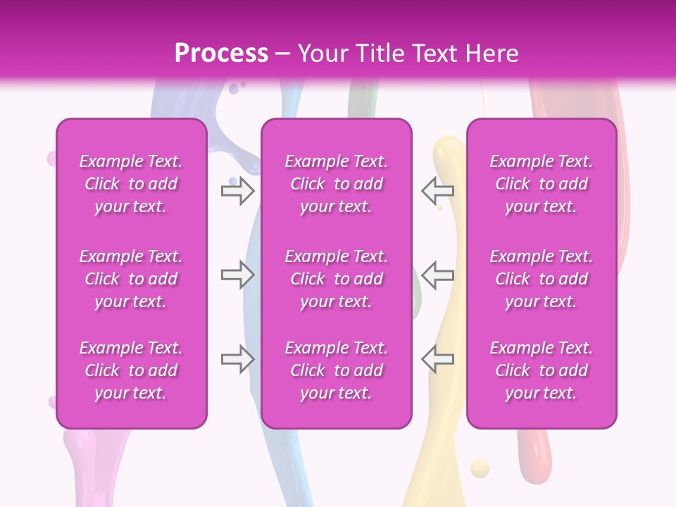 Magenta Colour Dip PowerPoint Template