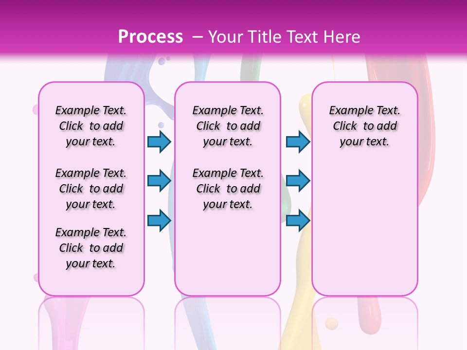 Magenta Colour Dip PowerPoint Template