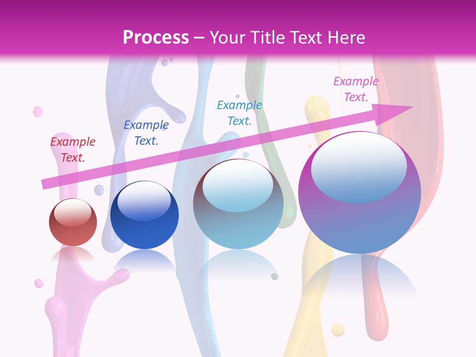 Magenta Colour Dip PowerPoint Template
