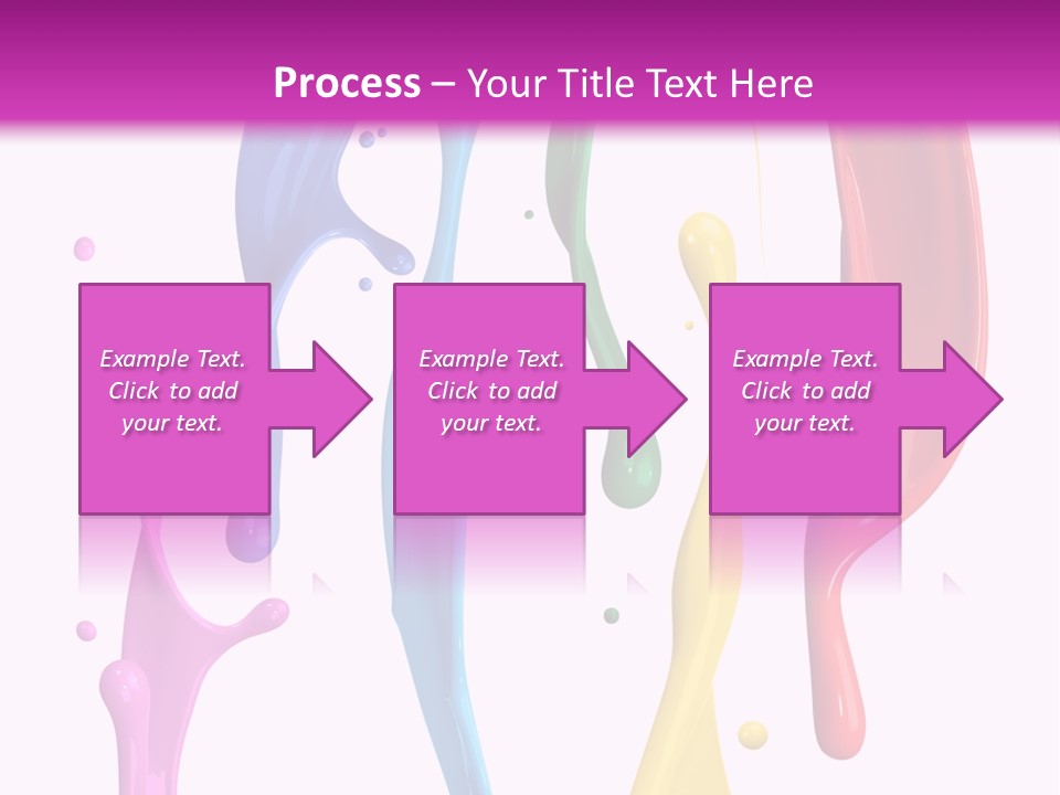 Magenta Colour Dip PowerPoint Template
