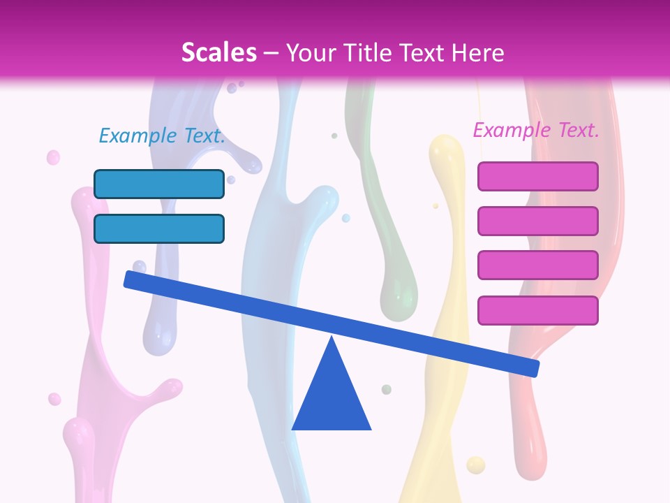 Magenta Colour Dip PowerPoint Template