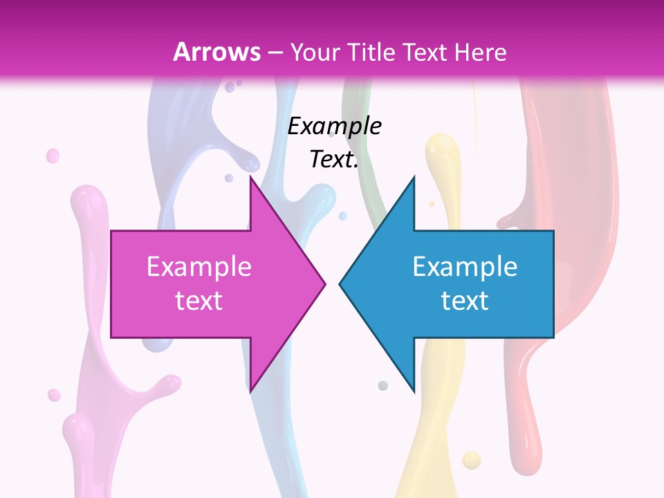 Magenta Colour Dip PowerPoint Template