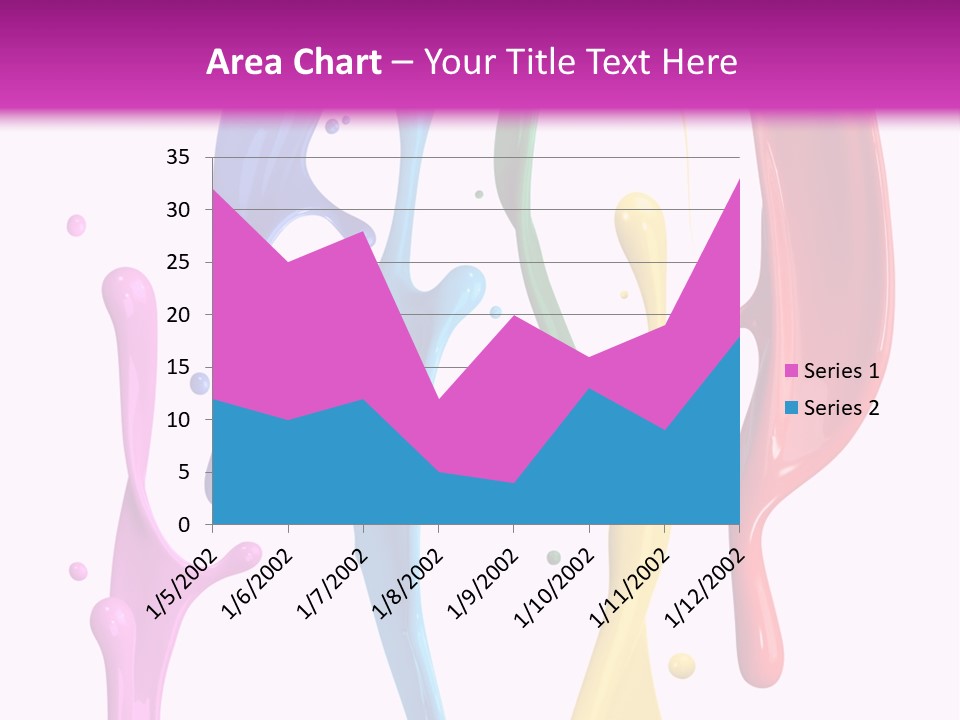 Magenta Colour Dip PowerPoint Template