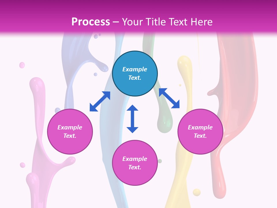 Magenta Colour Dip PowerPoint Template