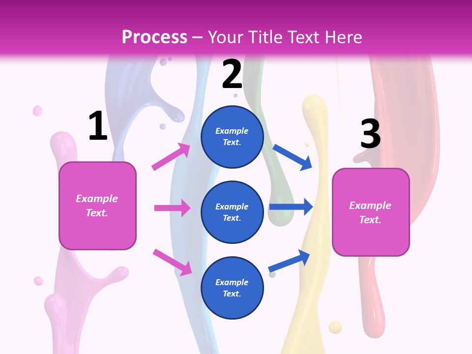 Magenta Colour Dip PowerPoint Template