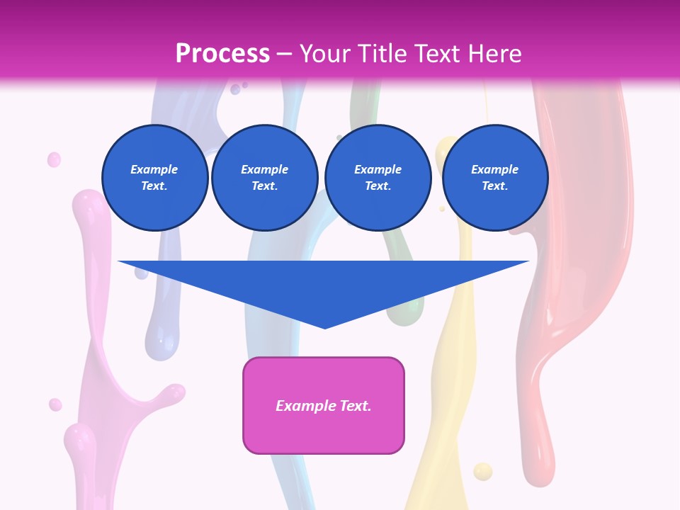 Magenta Colour Dip PowerPoint Template