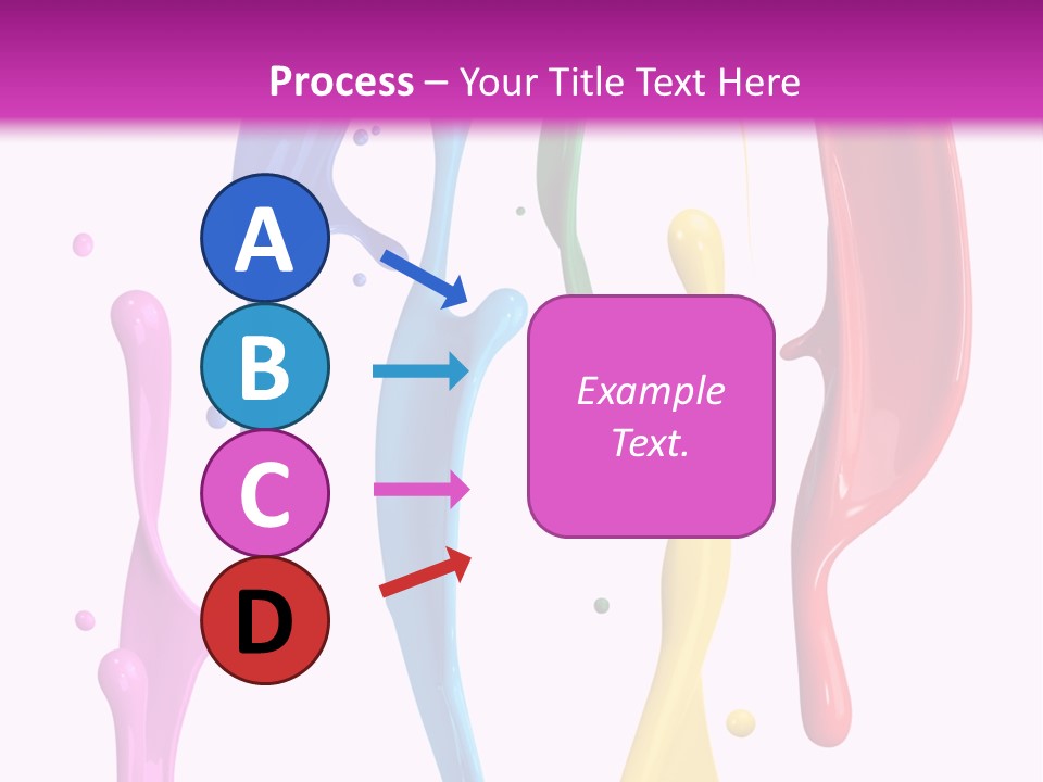 Magenta Colour Dip PowerPoint Template