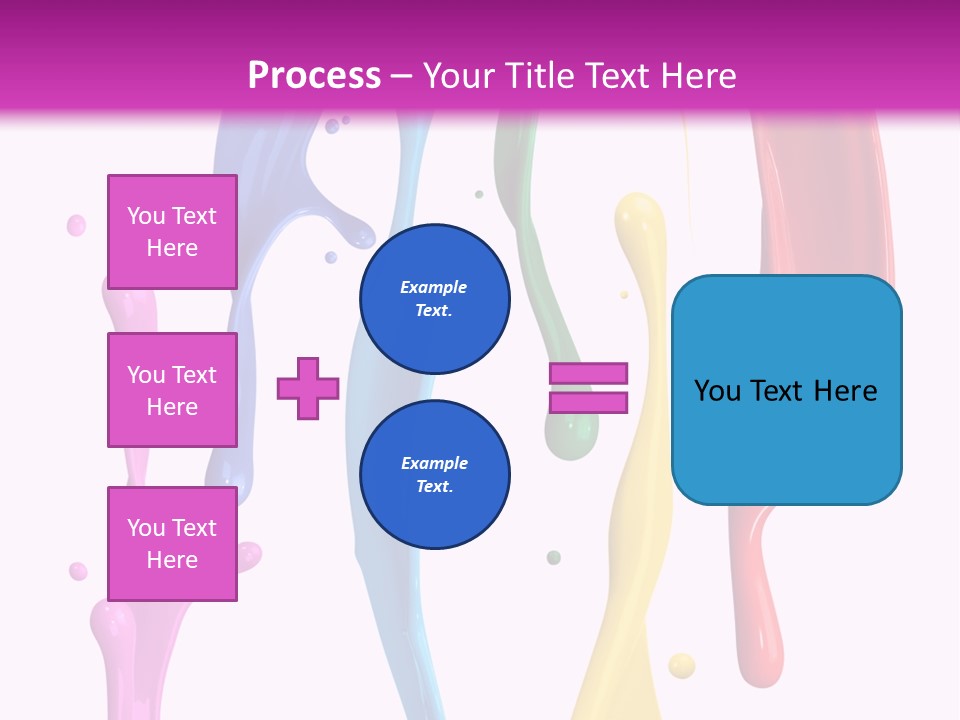 Magenta Colour Dip PowerPoint Template