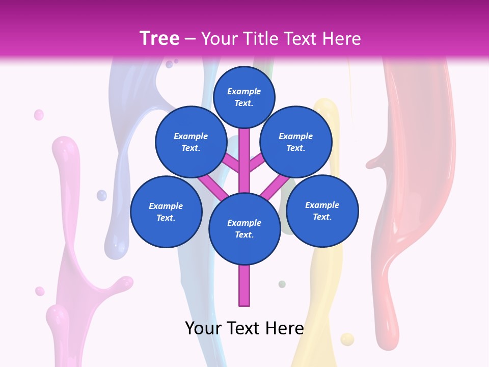 Magenta Colour Dip PowerPoint Template