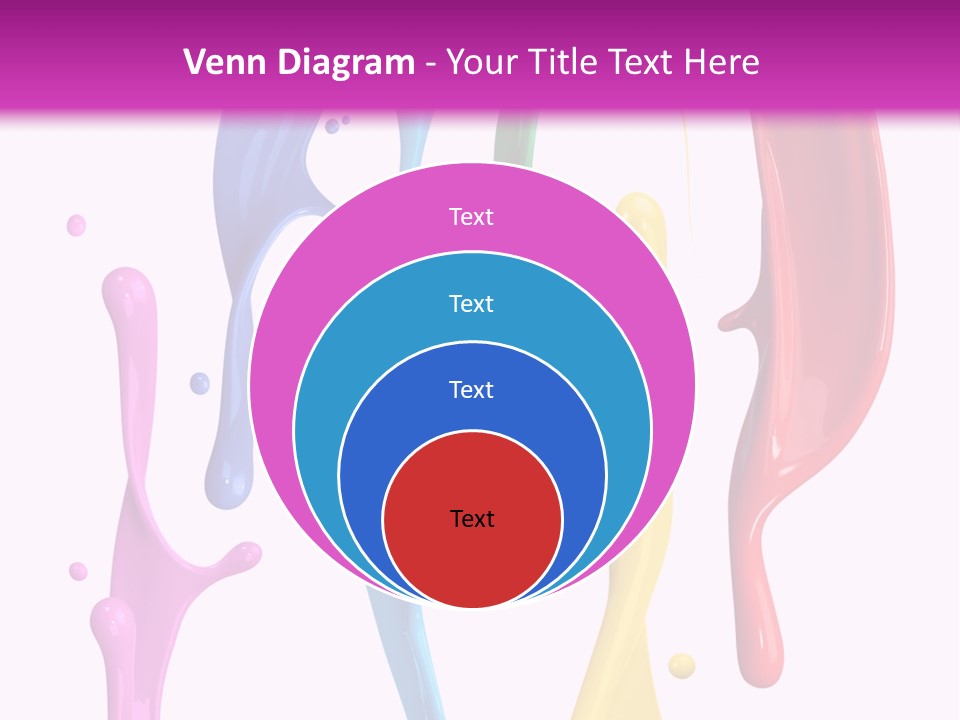 Magenta Colour Dip PowerPoint Template