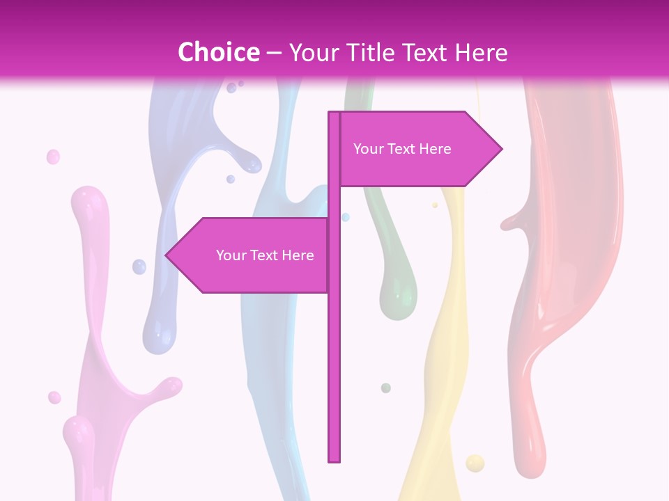Magenta Colour Dip PowerPoint Template