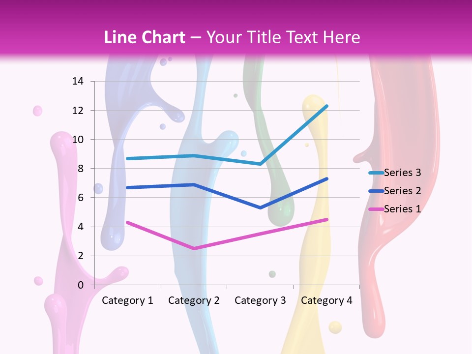 Magenta Colour Dip PowerPoint Template