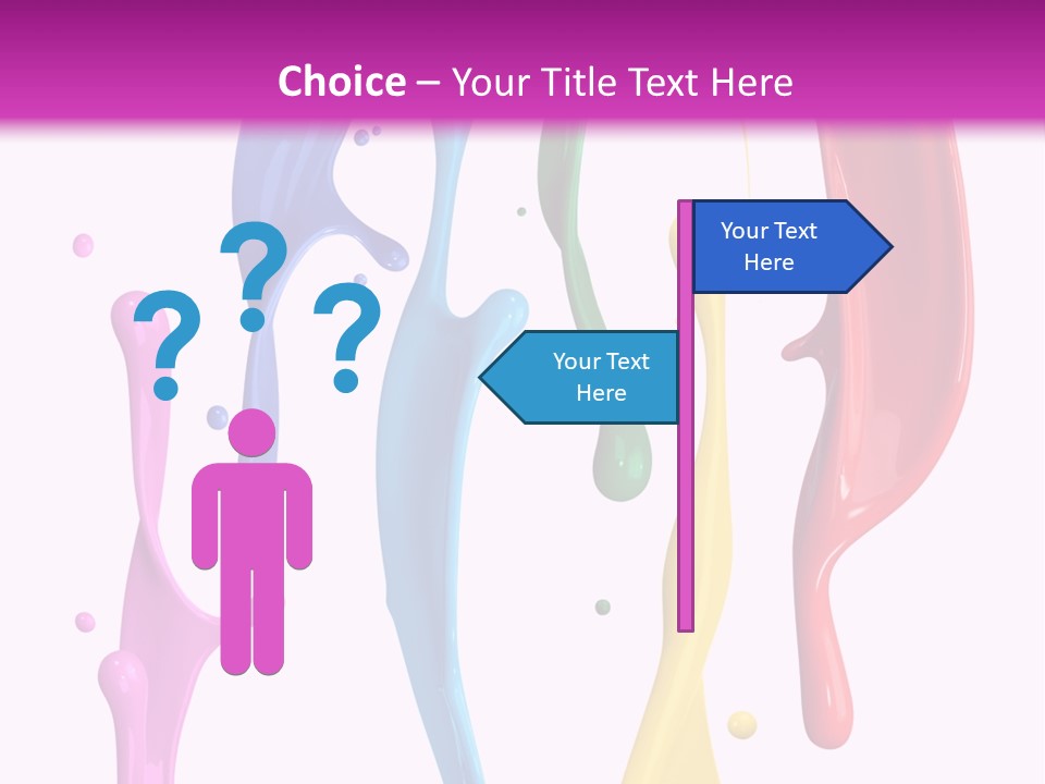 Magenta Colour Dip PowerPoint Template